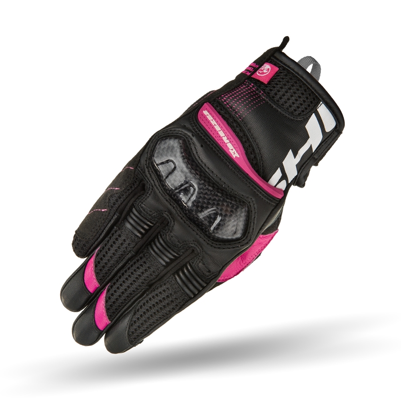 Guantes de moto Shima X-Breeze 2 negro y rosa para mujer