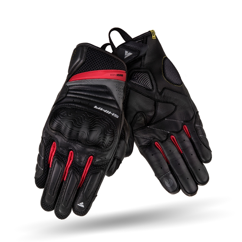 Guantes de moto Shima Rush negro-rojo