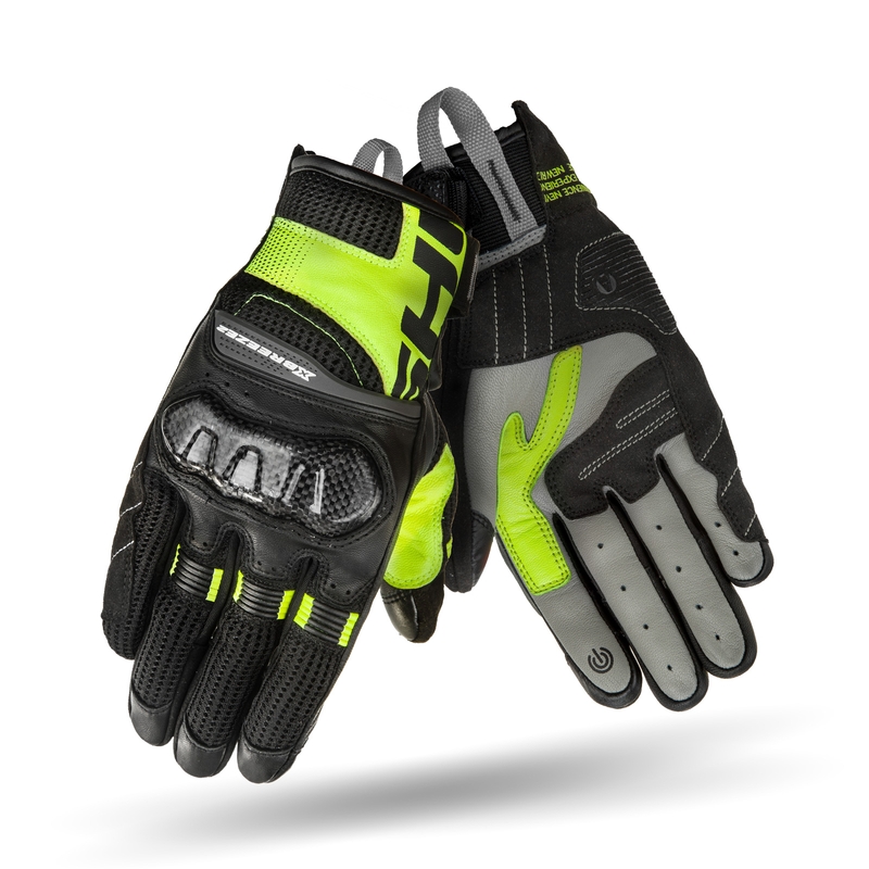 Guantes de moto Shima X-Breeze 2 negro-amarillo fluo