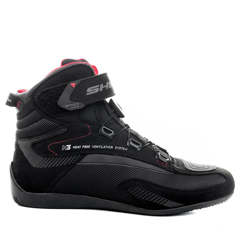 Botas de moto ventiladas Shima Exo en negro, gris y rojo