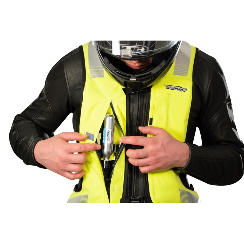 Chaleco airbag electrónico HELITE e-Turtle amarillo fluo
