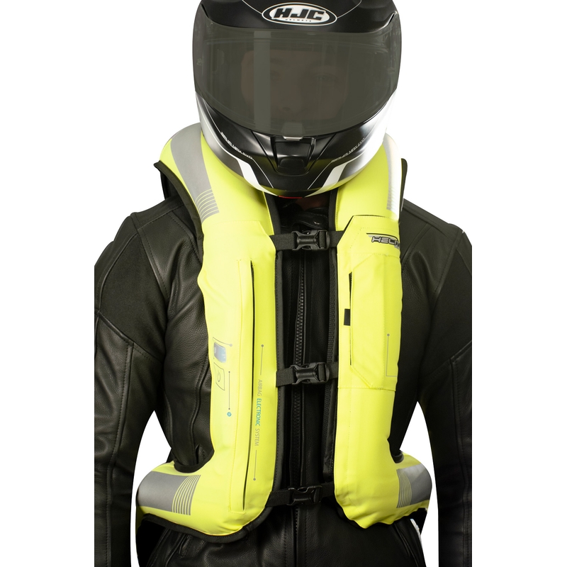 Chaleco airbag electrónico HELITE e-Turtle amarillo fluo