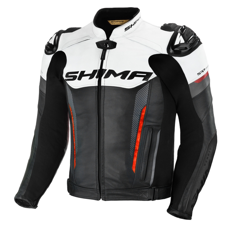 Chaqueta de moto Shima Bandit negro-blanco-rojo liquidación