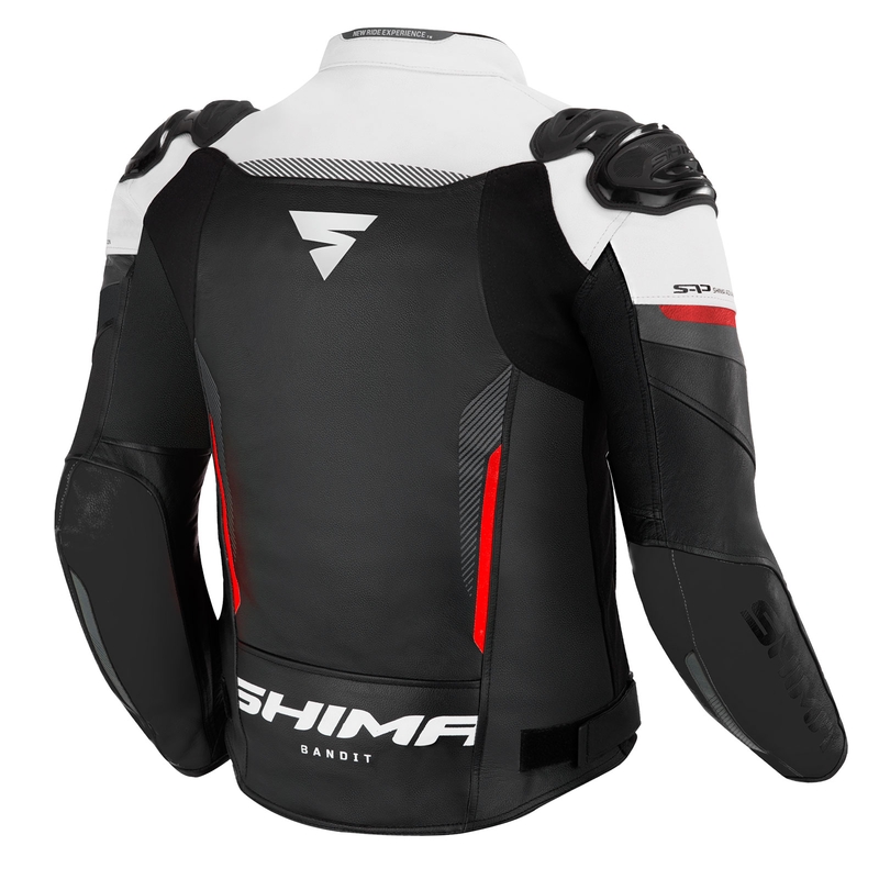 Chaqueta de moto Shima Bandit negro-blanco-rojo liquidación