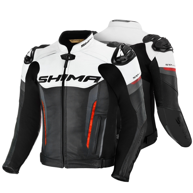 Chaqueta de moto Shima Bandit negro-blanco-rojo liquidación