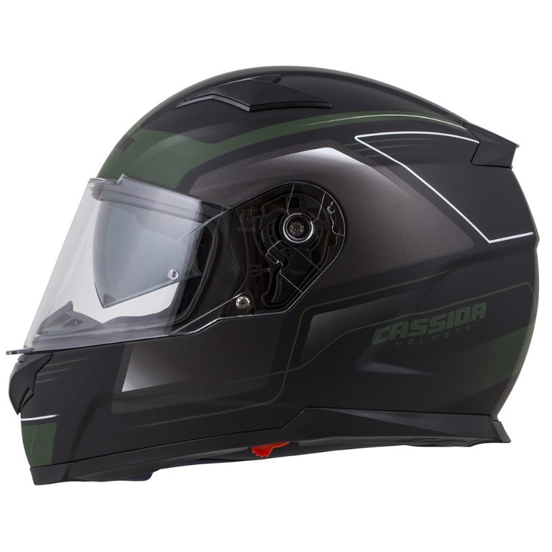 Přilba na motorku Cassida Apex Fusion černo-army zelená výprodej