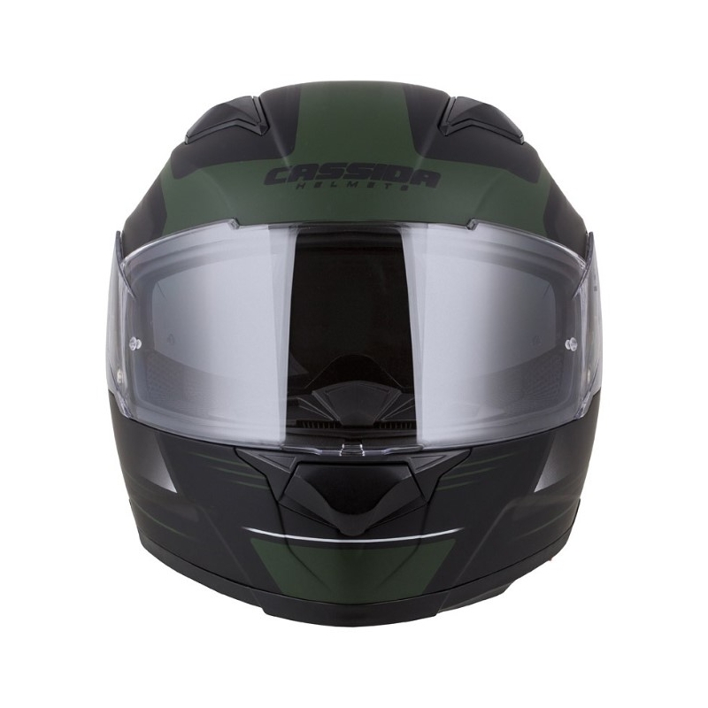 Přilba na motorku Cassida Apex Fusion černo-army zelená výprodej