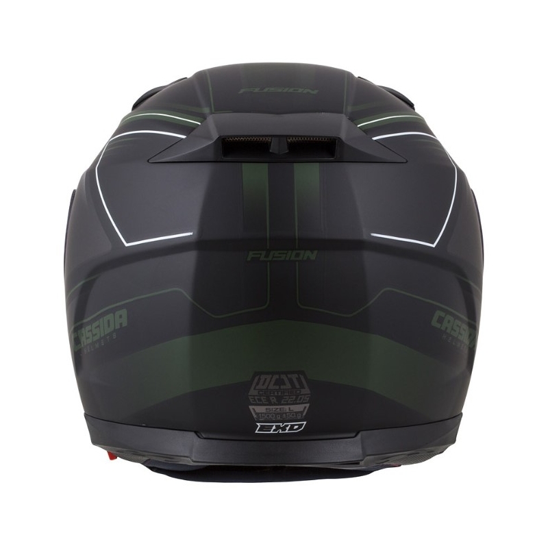 Přilba na motorku Cassida Apex Fusion černo-army zelená výprodej