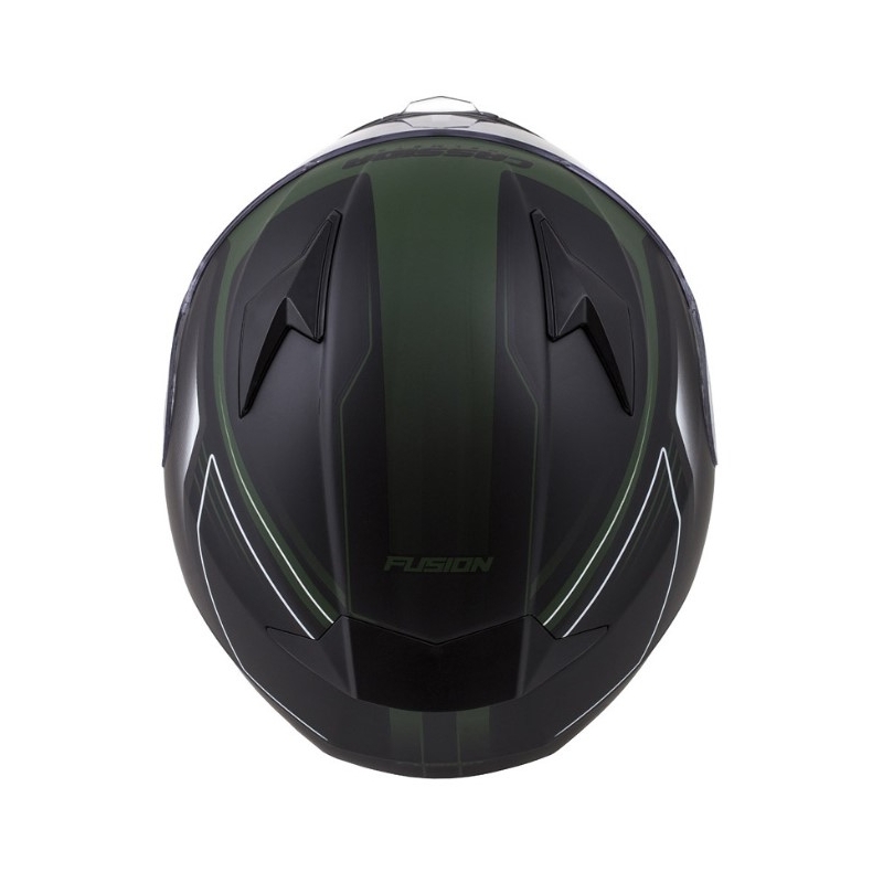 Přilba na motorku Cassida Apex Fusion černo-army zelená výprodej
