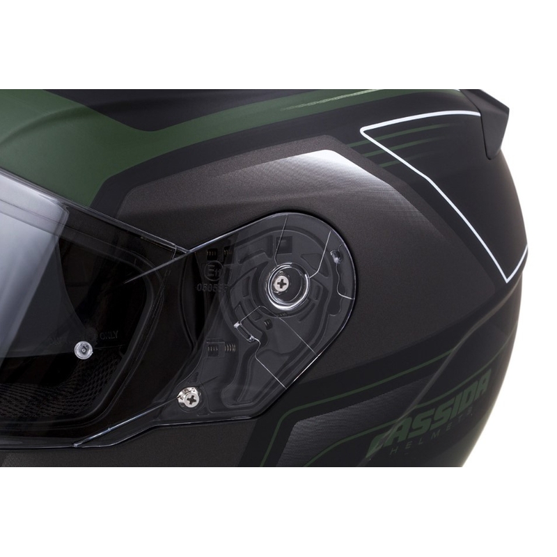 Přilba na motorku Cassida Apex Fusion černo-army zelená výprodej