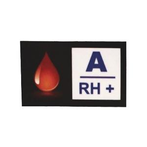 Pegatina con el grupo sanguíneo A RH+