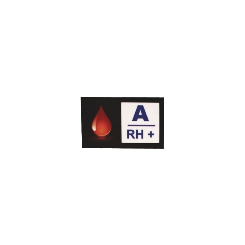 Pegatina con el grupo sanguíneo A RH+