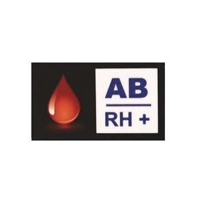 Pegatina grupo sanguíneo AB RH+
