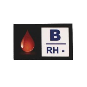 Pegatina con grupo sanguíneo B RH-
