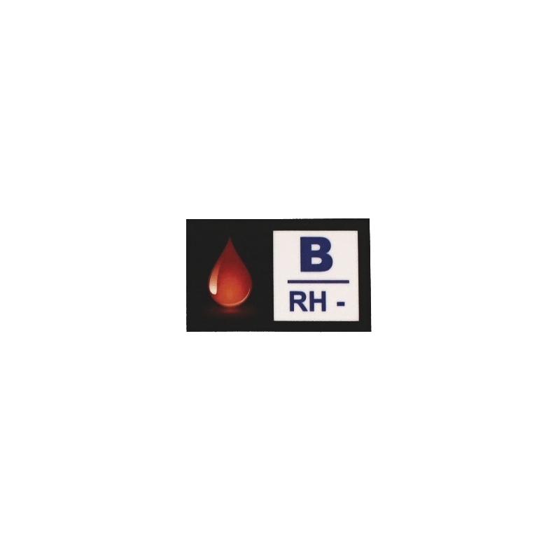 Pegatina con grupo sanguíneo B RH-