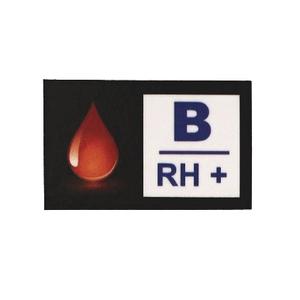 Pegatina RH+ del grupo sanguíneo B