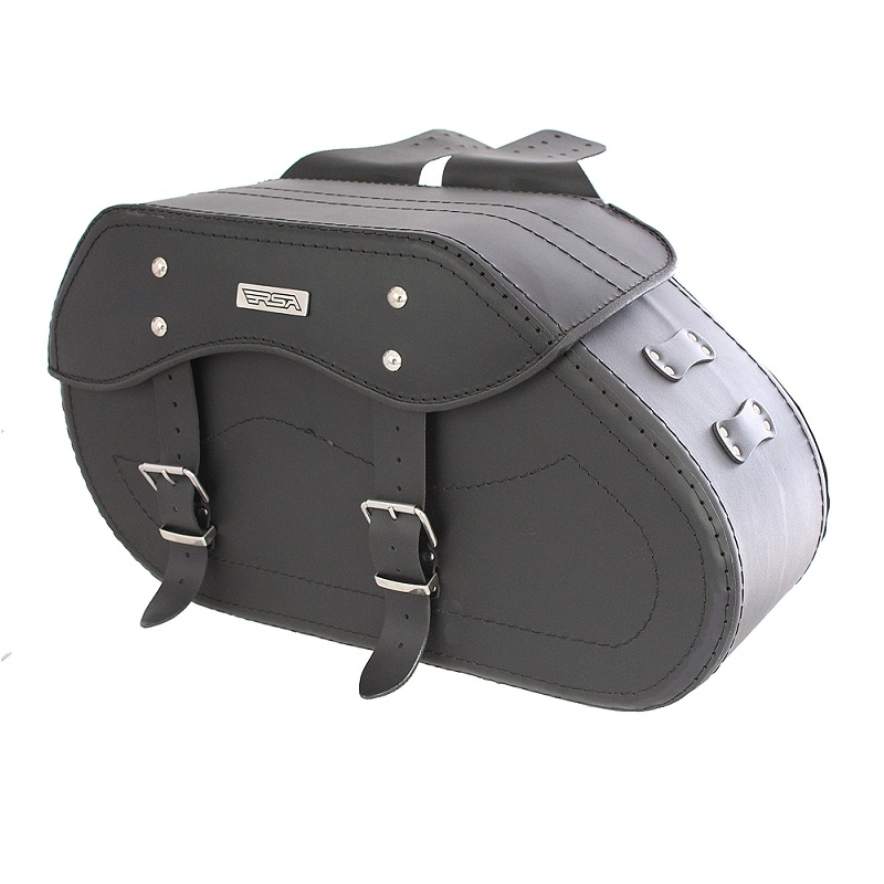 Alforjas de cuero para moto Chopper RSA-7A