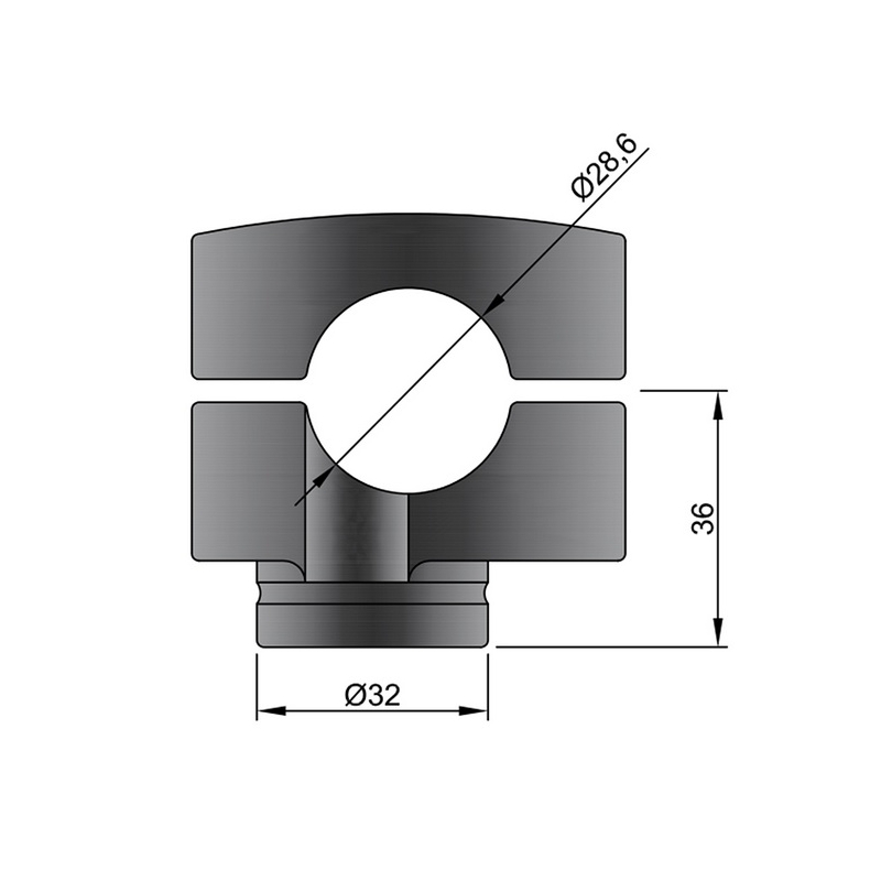 Soporte de manillar con tornillo central Vicma
