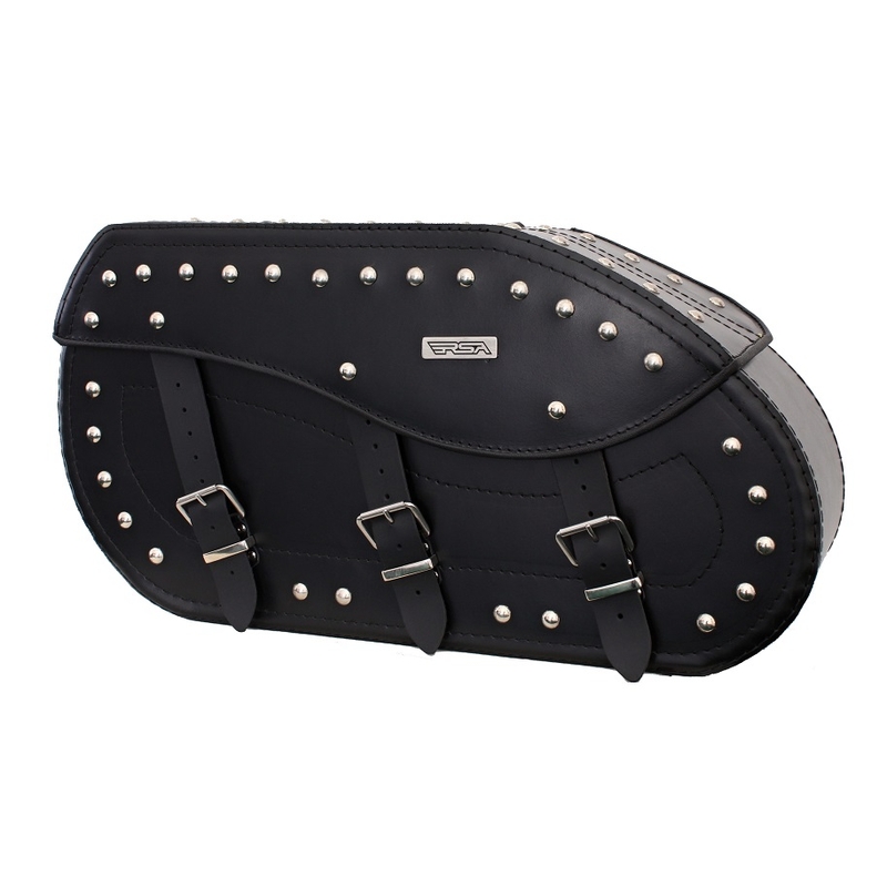 Bolsas de cuero para motocicleta Chopper RSA-2B negras